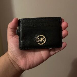 Michael Kors Black and Gold Card Holder